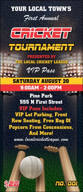 Cricket 2 VIP Pass Product Front