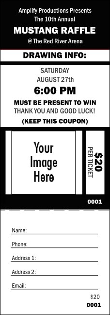 Your Image Raffle Ticket 001 Product Front