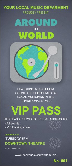 World Music VIP Pass Product Front