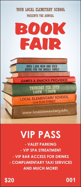 Book Fair VIP Pass Product Front