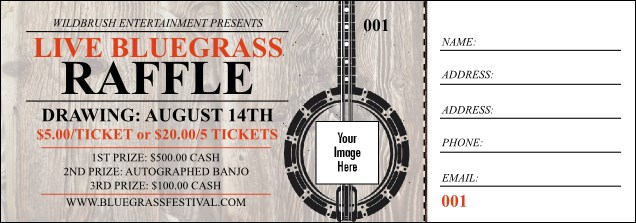 Banjo Raffle Ticket Product Front