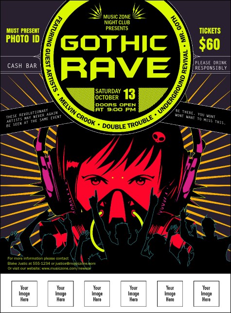 Goth Rave Logo Flyer
