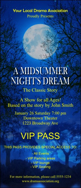 Midsummer Night's Dream VIP Pass