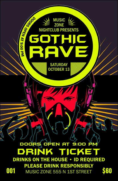 Goth Rave Drink Ticket