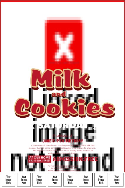 Milk & Cookies Logo Poster