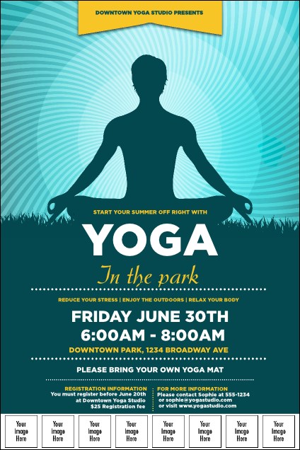 Yoga Meditation Logo Poster