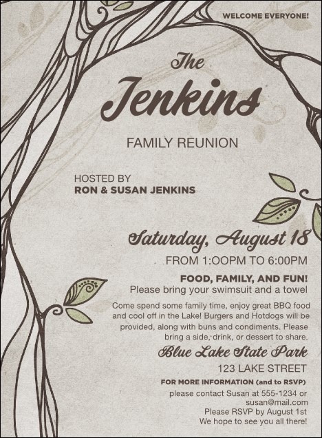 Reunion Invitation Product Front