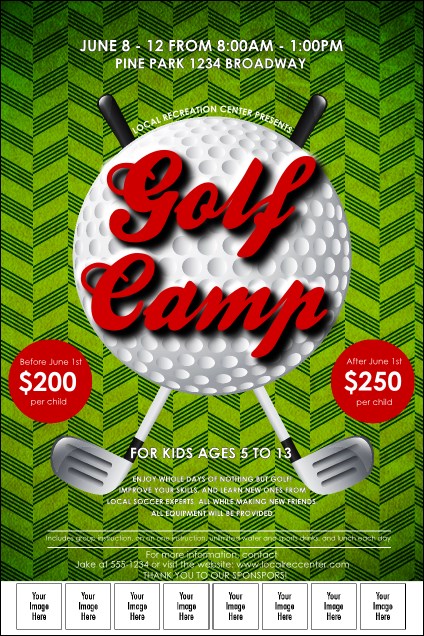 Golf Camp Logo Poster