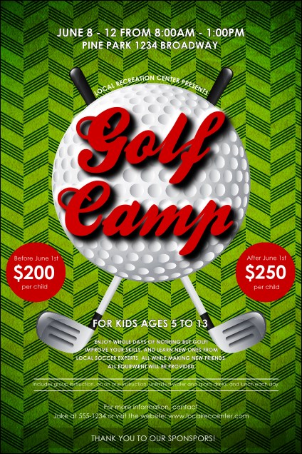 Golf Camp Poster Product Front