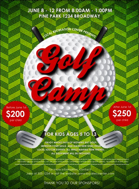 Golf Camp Invitation