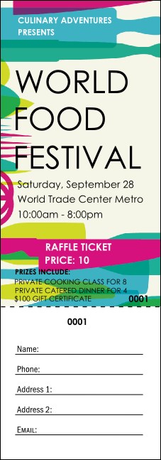 World Food Festival Raffle Ticket