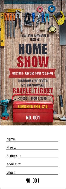 Home Improvement Raffle Ticket