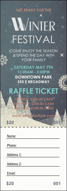 Winter Raffle Ticket Product Front