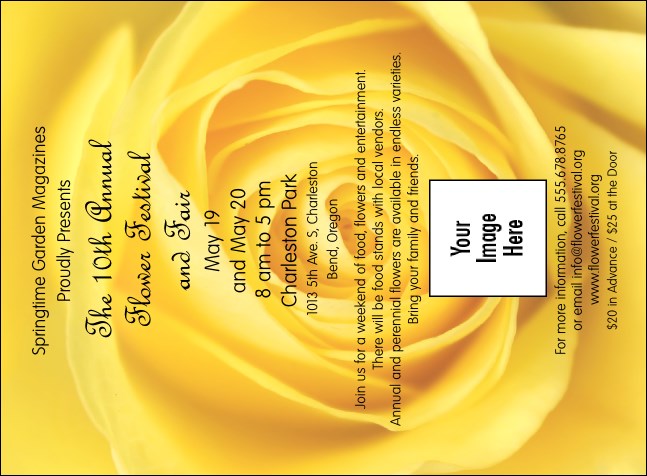 Yellow Rose Invitation