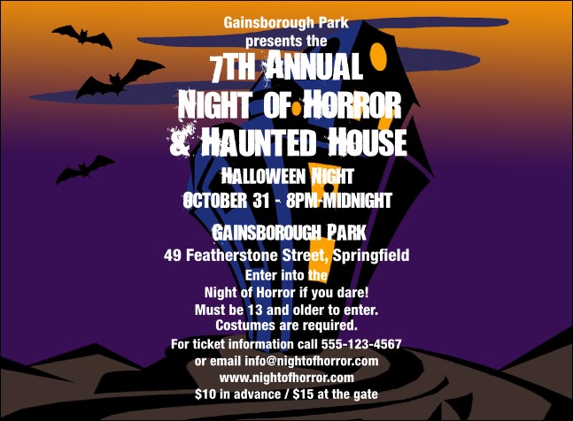 Haunted House Invitation 002