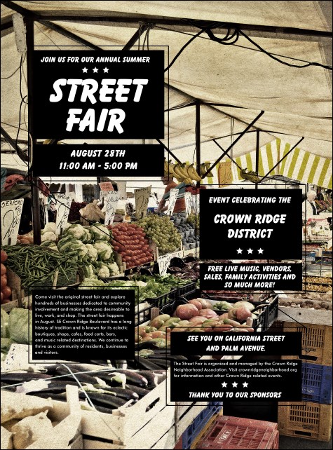 Street Fair Market Flyer