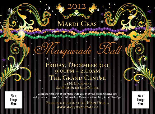 Mardi Gras Beads Flyer Product Front