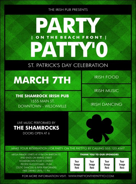 St. Patrick's Day Plaid Flyer