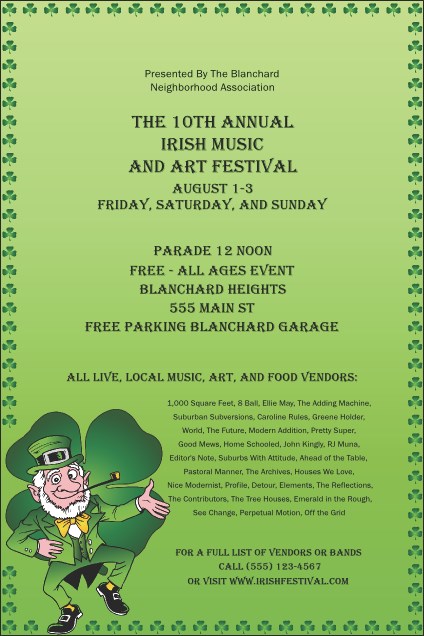 St. Patrick's Day Poster 002 Product Front