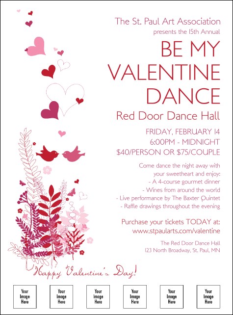 Valentine Love Birds Logo Flyer