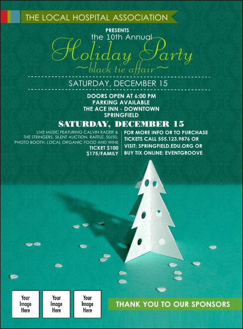 Paper Christmas Tree Logo Flyer Product Front