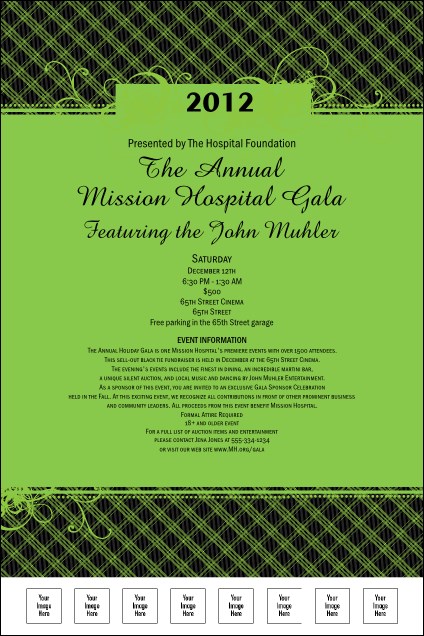2012 Gala Plaid Green Poster Product Front