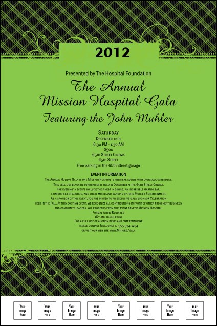 2012 Gala Plaid Green Poster