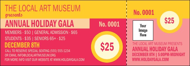 Circle Gala Event Ticket Product Front