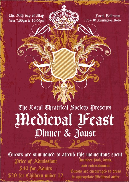 Medieval Banquet Postcard Product Front