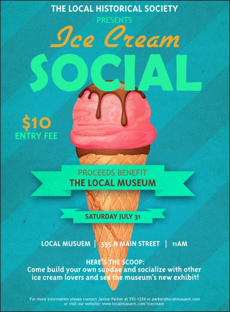 Ice Cream Social Flyer