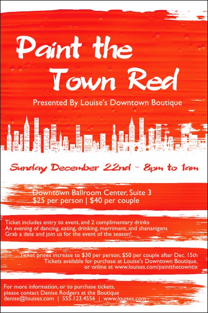 Paint The Town Red Poster