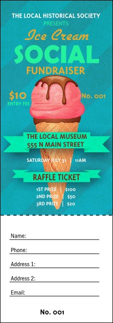 Ice Cream Social Raffle Ticket