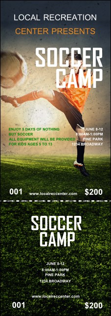 Soccer Camp Event Ticket