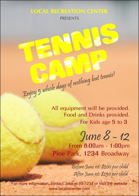 Tennis Camp Postcard
