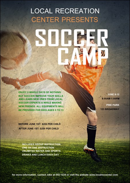 Soccer Camp Postcard Product Front