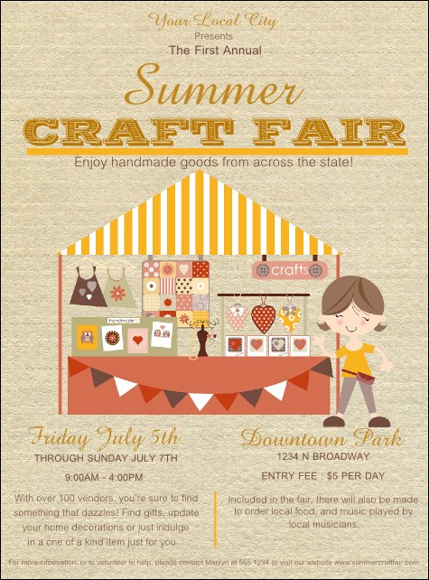 Craft Fair Flyer Product Front