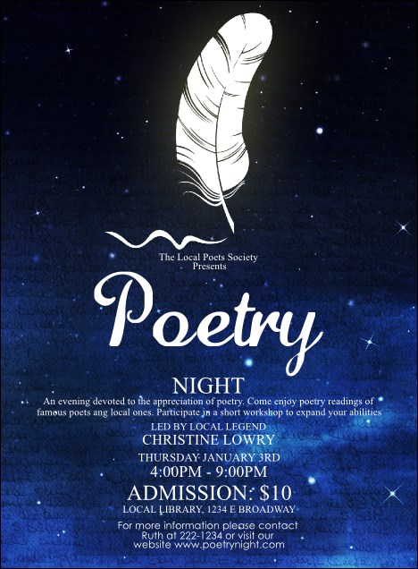 Poetry Quill Invitation
