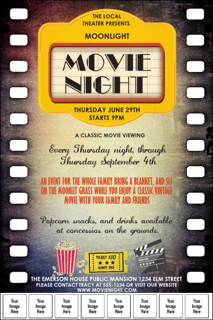 Movie Strip Logo Poster