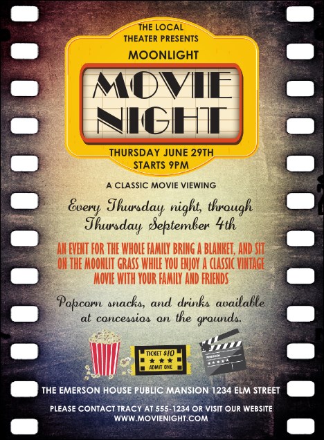 Movie Strip Invitation Product Front