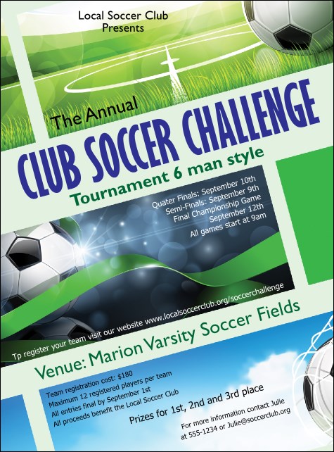 Soccer Ribbon Flyer Product Front