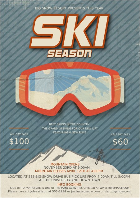 Ski Goggles Postcard Product Front