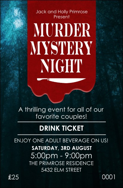 Murder Mystery Drink Ticket