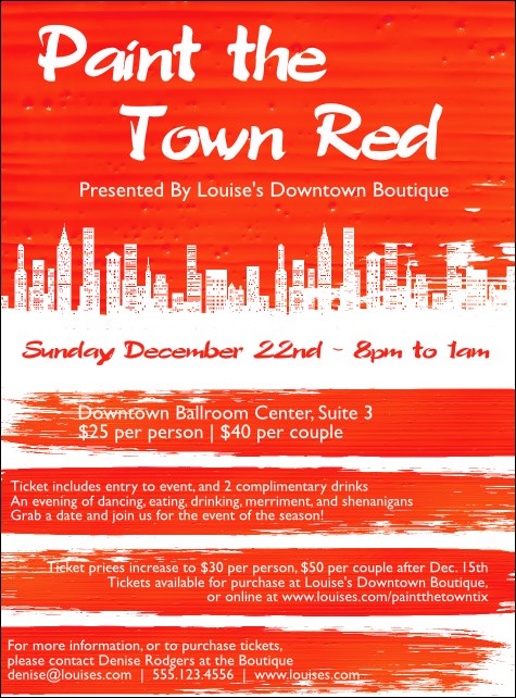 Paint The Town Red Flyer