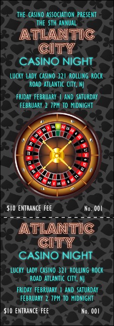 Casino Event Ticket