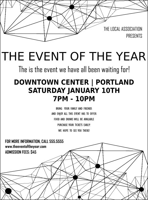 All Purpose Geometric Black and White Flyer