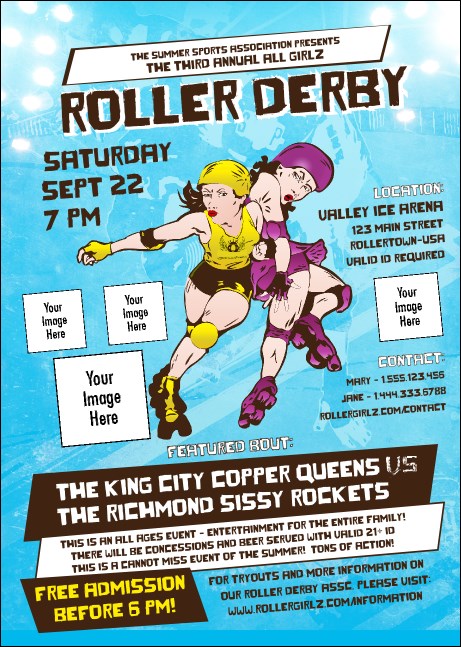 Roller Derby Jammer Postcard