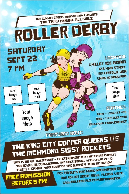Roller Derby Jammer Poster