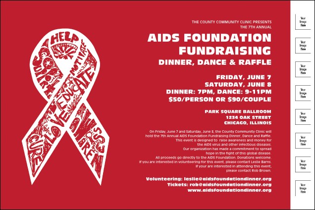 AIDS Fundraising Event Poster Product Front