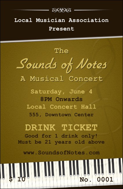 Sounds of Notes Drink Ticket