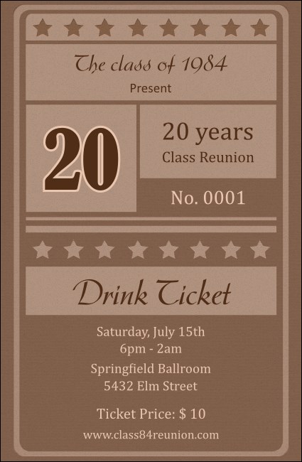 Reunion 2 Drink Ticket